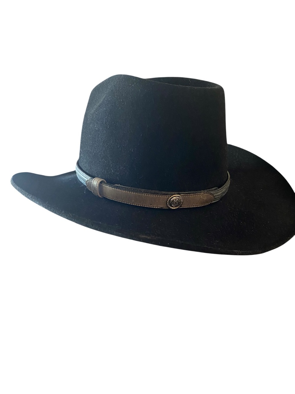 Vintage Resistol Stagecoach Black Beaver  Felt Cowboy Hat 7 1/4 western Rodeo - Picture 4 of 16